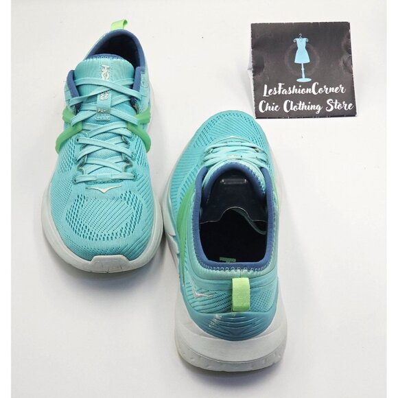 Hoka One One Women's Aqua Blue Mesh Tivra Lace Up Running Shoes Size 8.5 2664 - Picture 12 of 16